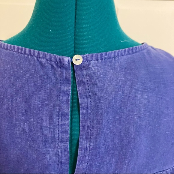 OOAK Sparrow embroidered Artisan Ny Blue Flutter Sleeve Mini Sundress - Picture 5 of 6